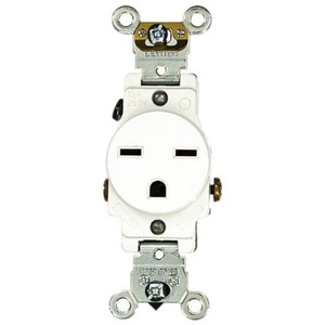 Leviton 5462-I 20 Amp 250 Volt Duplex Receptacle, Industrial Heavy Duty Grade