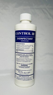 Control III Disinfectant Germicide Liquid Concentrate Surface Disinfectant