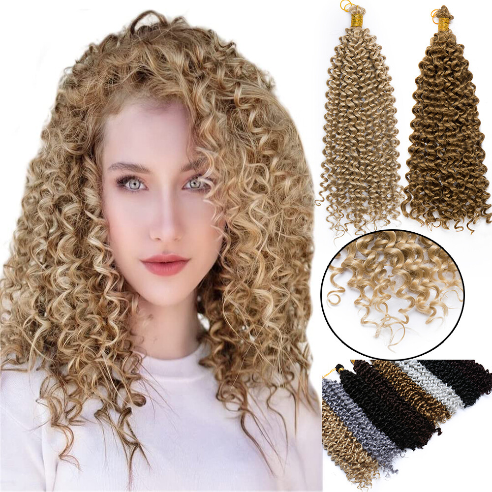 Deep Water Wavy Curl Hair Crochet Braids Hair Extensions 14 Inch as Human  Hair | eBay