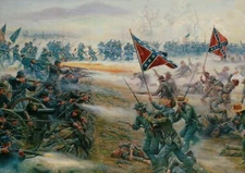 Battle of Gettysburg 1863, High Water Mark, Military Civil War 6" x 4" Postcard