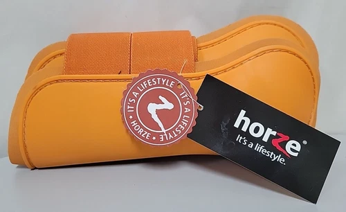 Horze Plastic Horse Tendon Boots 19415-RSOR-F 9.05" Orange Equine Horse