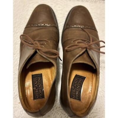 Mercanti Fiorentini Brown Cognac Leather Oxford Shoes Made  display picture 3
