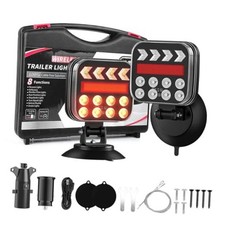 Wireless Trailer Lights Magnetic - Adjustable Magnetic Tow Light with 2