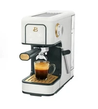 Beautiful Slim Espresso Maker 20-Bar Pressure White Icing Drew Barrymore