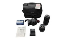 Canon EOS Rebel T7 SLR Digital Camera with 2 lens accesories WMP015348 