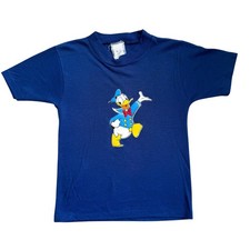 Vtg 1980s Disney Mickey Mouse Donald Duck Tshirt Youth Size 8 Made in USA
