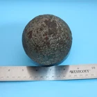 VINTAGE CANNON BALL 6 POUNDS 3.5 DIA. SOLID CAST IRON CIVIL WAR ERA display item
