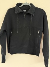 Old Navy Active Women's M Black Dynamic Fleece 1/4 Zip Mock Neck Sweatshirt
