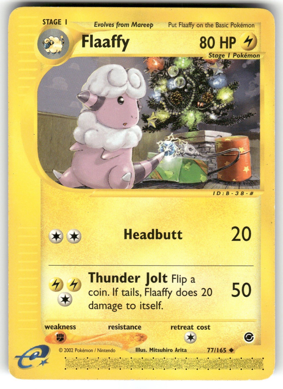 Pokemon Flaaffy Uncommon Normal Expedition 2002 077/165 LP