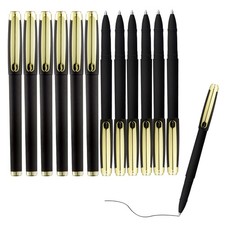 Black Ink Gel Pens, 1.0 mm Bold Point Pens,With Large Ink Cartridge,12 Pack, ...