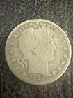 1909 D Barber Quarter 90% Silver