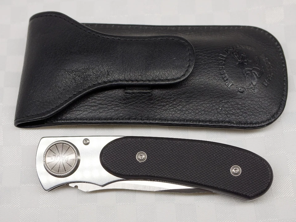 Cuchillo Lobo Solitario - Paul Prankster Mango Negro - Navaja de Bolsillo - Excelente Estado Foto 3 de 4