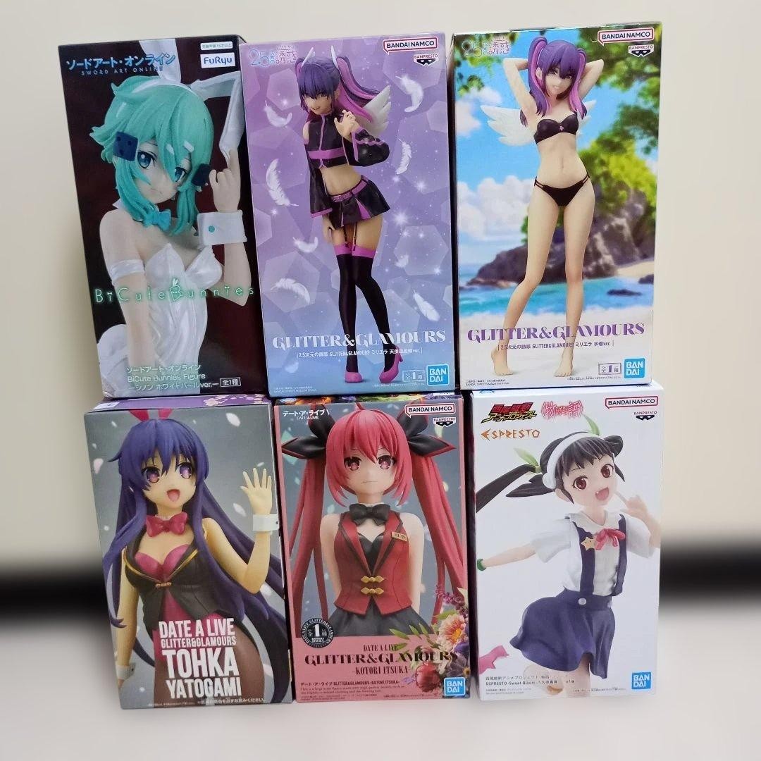 Conjunto mixto de anime SAO NigoRi, etc. Lote de 6 artículos de personaje de ...