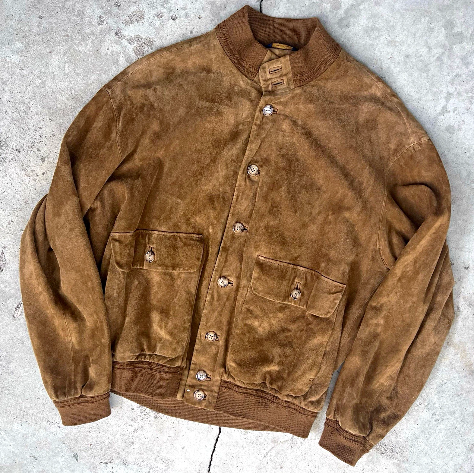 Vintage Coach Made in Italy Brown Suede A-1 Valstarino Bomber Flight Jacket M - product detail image 1