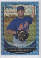 2013 Bowman Chrome Wrapper Redemption Blue Wave Refractor Jack Leathersich 0b2