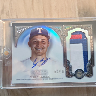 Topps 2023 Dynasty Corey Seager DAP-CS1 Dynastic Deed Auto Patch Relic 05/10