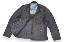 Barbour International Legion Wax Jacket Men's Black Motorcycle England Size L