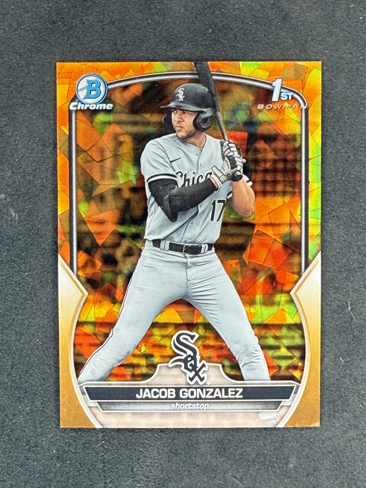 JACOB GONZALEZ 2023 Bowman Chrome Draft Sapphire #BDC-167 Gold /50 White Sox