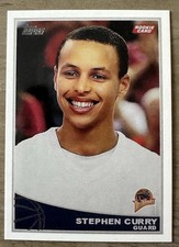 Topps 2009-2010 Steph Curry #321 Rookie Card Golden State Warriors Reprint (RC). rookie card picture