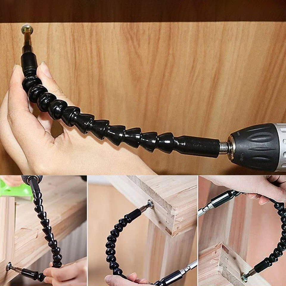 105° Right Angle Extension Drill Adapter Impact Driver Hex Bit Flexible ...