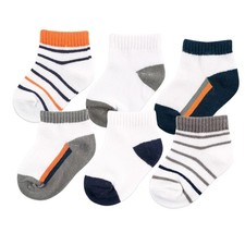 Yoga Sprout Boy Lizard Collection Socks 3-Pack 12-24 Months Navy  Orange