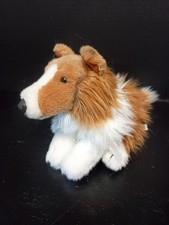 Animal Alley Long Coat Collie Puppy Dog Plush Stuffed Animal 14"