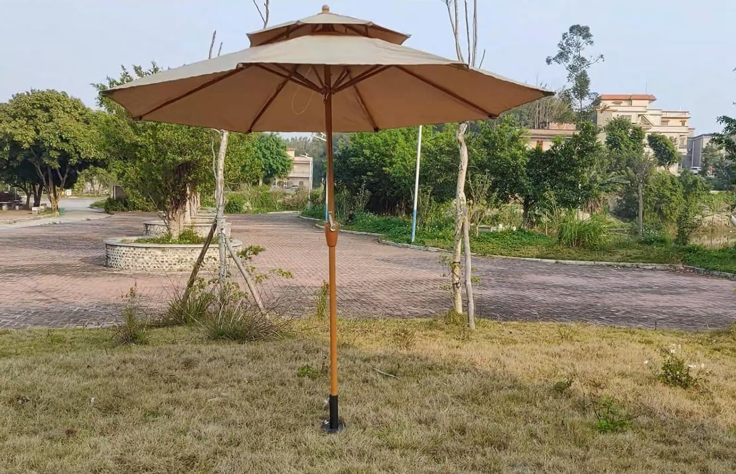 Rust Base Outside Rust-Resistant Metal Umbrella Base for Secure Outdoor Use - 1.57in ...
