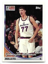GHEORGHE MURESAN 1993-94 TOPPS ROOKIE CARD NEAR MINT CONDITION