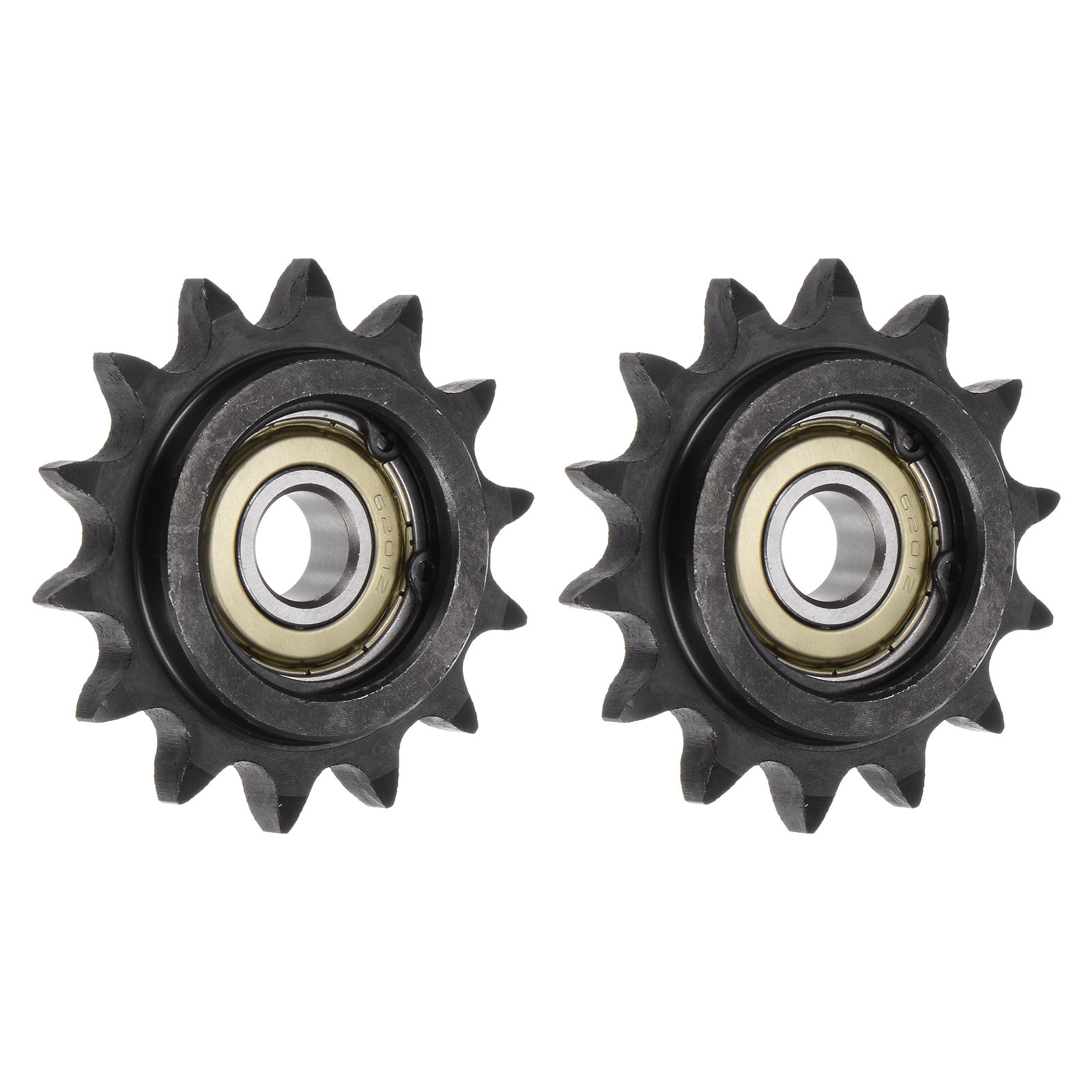 2pcs ANSI #40 Chain Idler Sprocket 12mm Bore 1/2" Pitch Hardened 14 Tooth