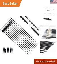 30-Inch Ambidextrous Arrows with Sturdy Carbon Build - Ideal for Serious Archers