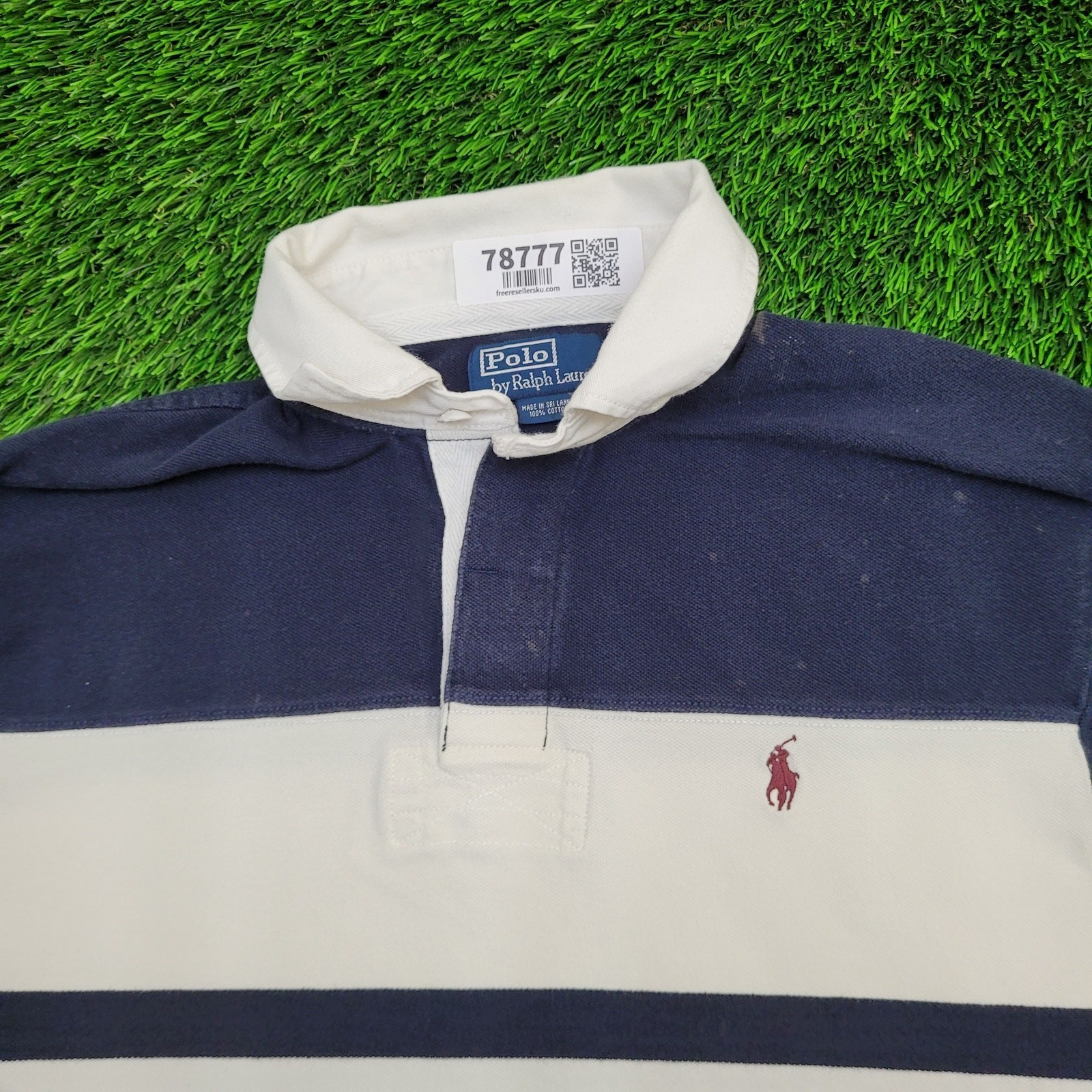 Ralph-Lauren Colorblock Polo Shirt Medium 20x27 Blue Red Pony thumbnail 13