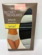Secret Treasures Women's Soft Stretch 6 Pair Briefs Underwear L 7