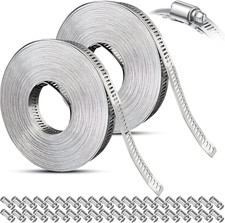 Hose Clamps Stainless Steel, Hose Clamp Assortment Kit, 32.81FT DIY Large