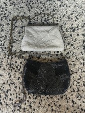 Lot of 2 Vintage Beaded Evening Bags Purses