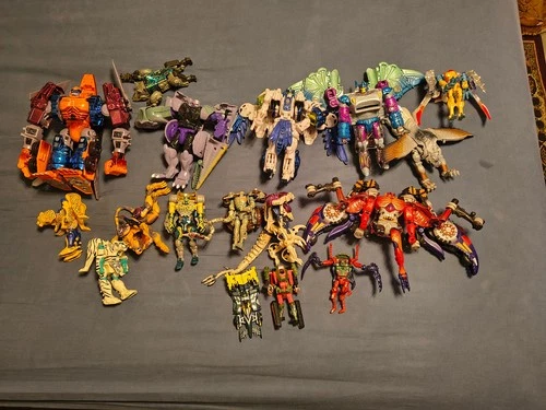 Vintage 90’s Beast Wars Transformers Figures Lot of 17 Incomplete/For Parts