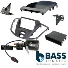 Ford Transit V363 2015-21 Car Stereo Dark Grey Fascia Panel & Steering Wheel Kit