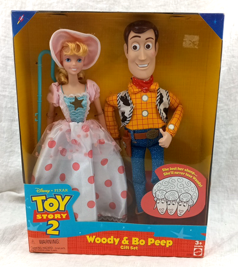Woody & Bo PEEP Toy Story 2 Doll Gift Set 1999 Mattel 23785