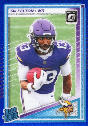 Tai Felton 2025 Panini Donruss Optic - Rated Rookie #239 Blue Glitter Prizm (RC)