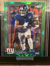 2025 Topps Chrome Malik Nabers Green Lava Refractor /99 #225