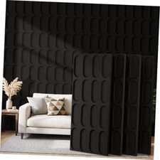 Dual-Layer Thickened Acoustic Panels for Living Room, Recording, Bedroom Black