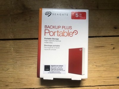 Seagate Backup Plus 5TB Portable Externe STHP5000403 Festplatte Rot Neu Versiegelt