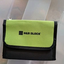  Vintage H & R Block Wallet, Keychain Collectors Condition.