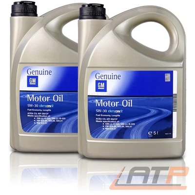 2x5L = 10 LITER OPEL GM 5W-30 DEXOS2 MOTOR-ÖL MOTOREN-ÖL FÜR MERCEDES MB 229.51 - Bild 1 von 2