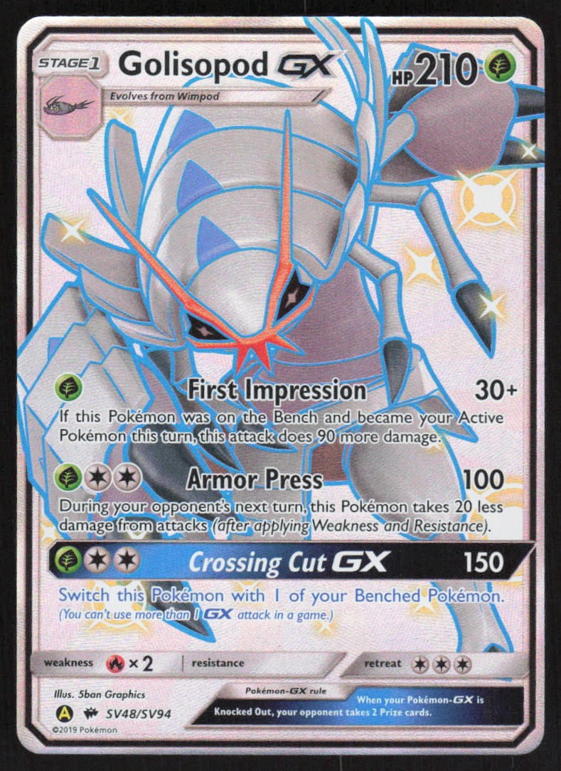 Golisopod GX Holo SV48/SV94 NM Hidden Fates: Shiny Vault Pokemon Card