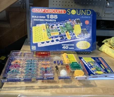 Snap Circuits Sound SCS-185 2013 Elenco 185 Projects 40 Parts Complete