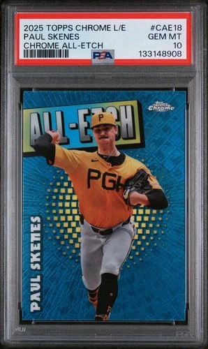 2025 Topps Chrome Logofractor Edition All-Etch Paul Skenes Pirates PSA 10