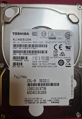 Toshiba AL14SEB120N 1.2TB 12G SAS 2.5'' Enterprise HDD 10K Bulk Lot Many