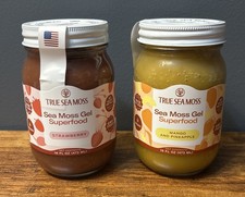 True Sea Moss Gel Superfood 2-Pack 16 oz Strawberry Mango Pineapple Exp 5/2027
