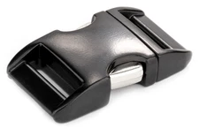 Country Brook Design® 3/4in Contoured Black Aluminum Side Release Buckles, 50 Pk