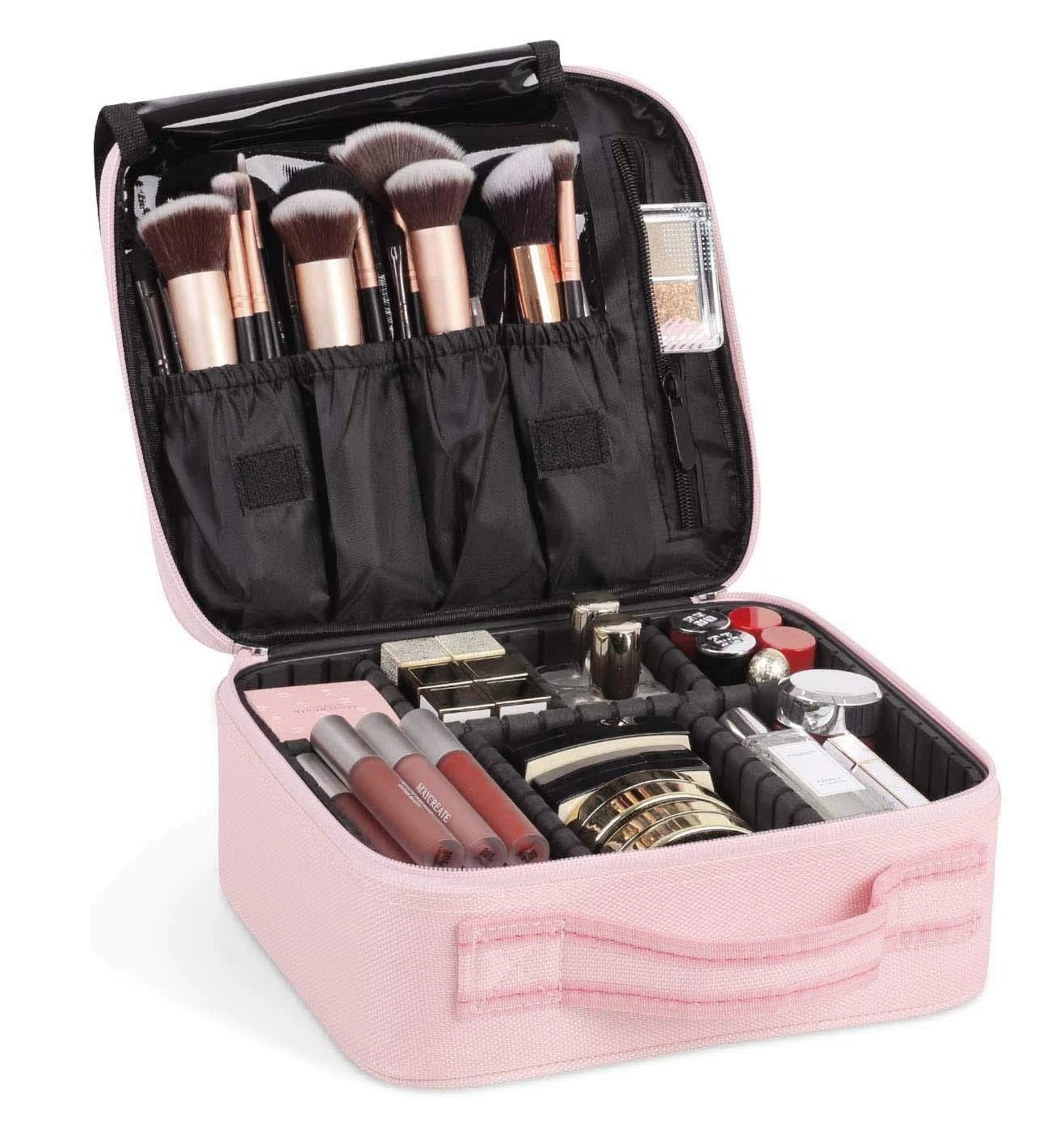 INOVERA Nylon Makeup Organizer Bag for Women,Girls&Bride 26l x 23b x 9h cm